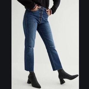 True Religion Starr High Rise Cropped Straight Jeans Women’s 29 (29/27) Distress